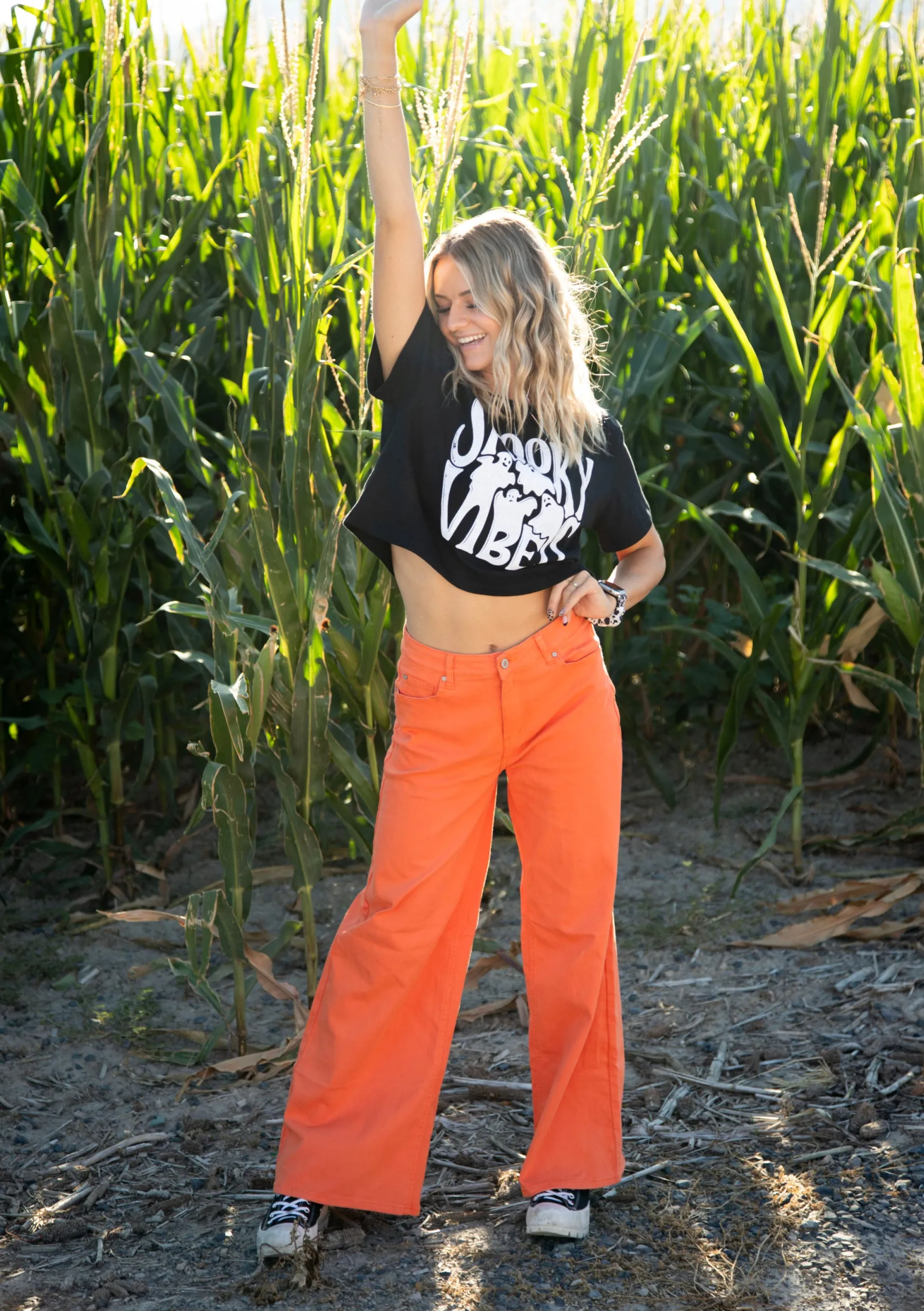 Spooky Vibes Crop Tee