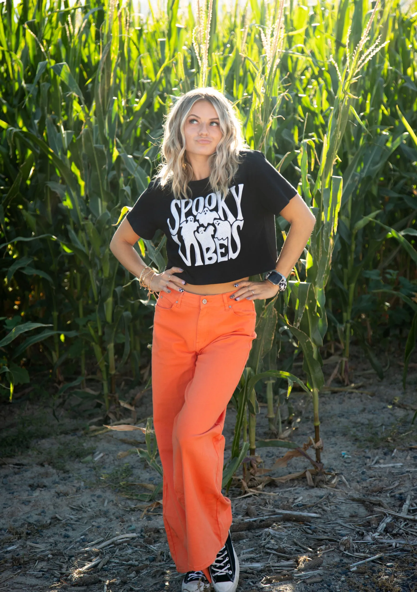 Spooky Vibes Crop Tee