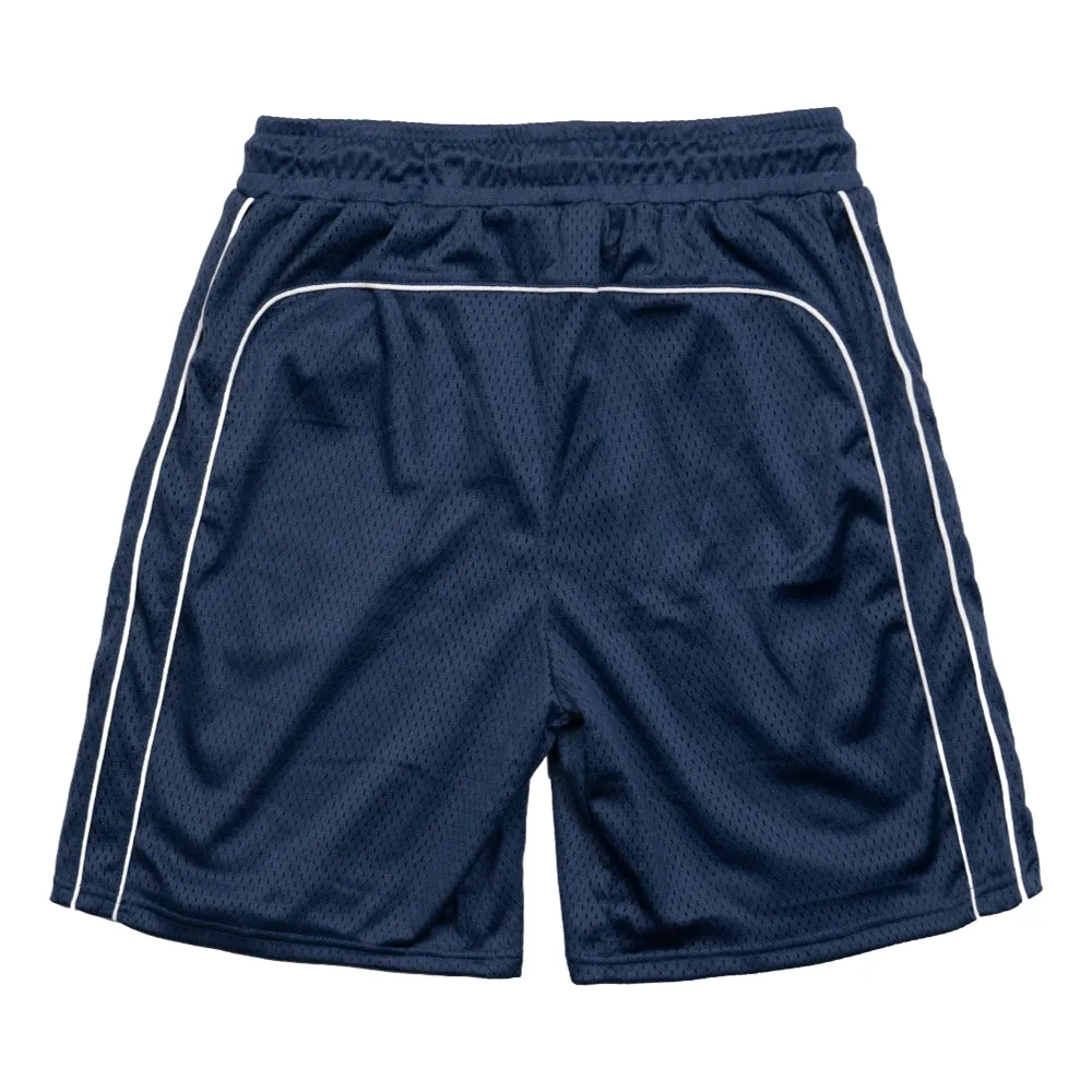 TEAMJOINED JOINED D-MESH PIPING SHORTS-DARK BLUE