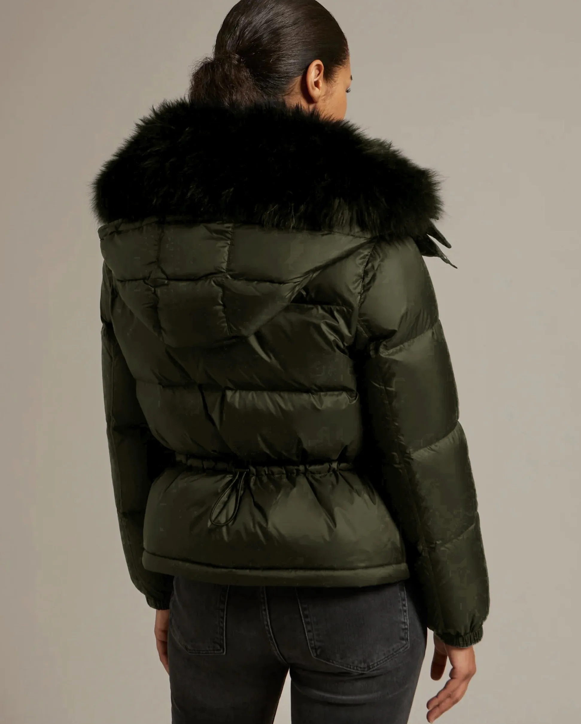 TECH FABRIC DOWN JACKET / HUNTER GREEN