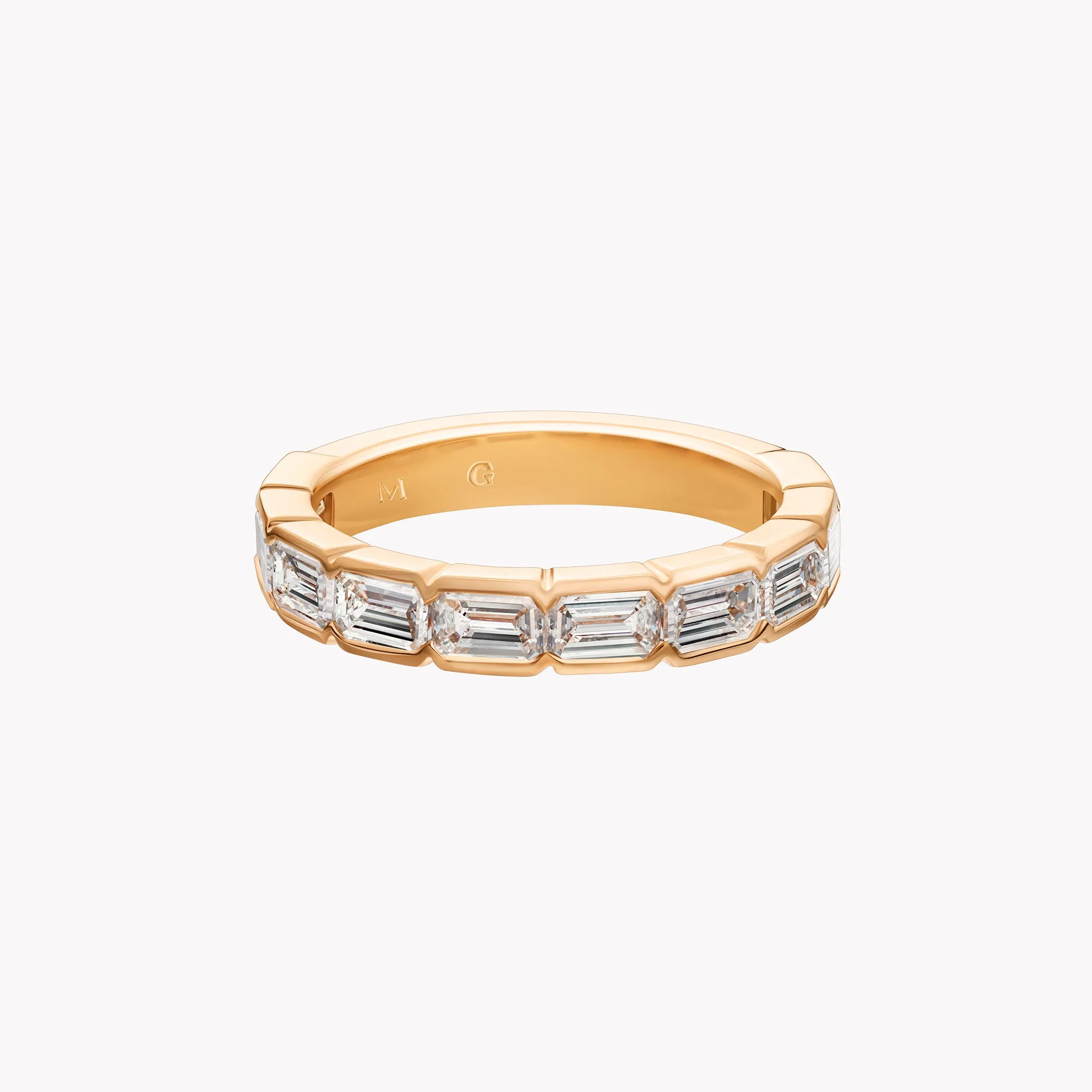 The Alexa Emerald Cut Half Band