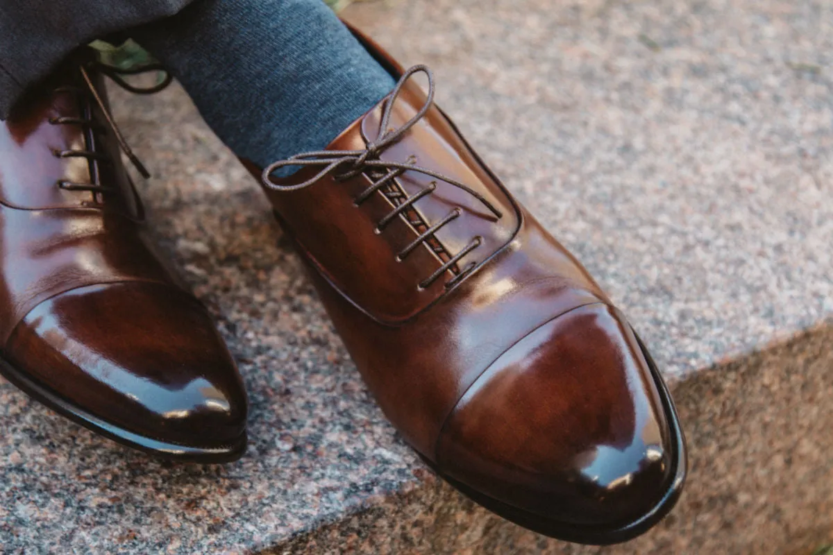 The Cagney Cap-Toe Oxford - Brown