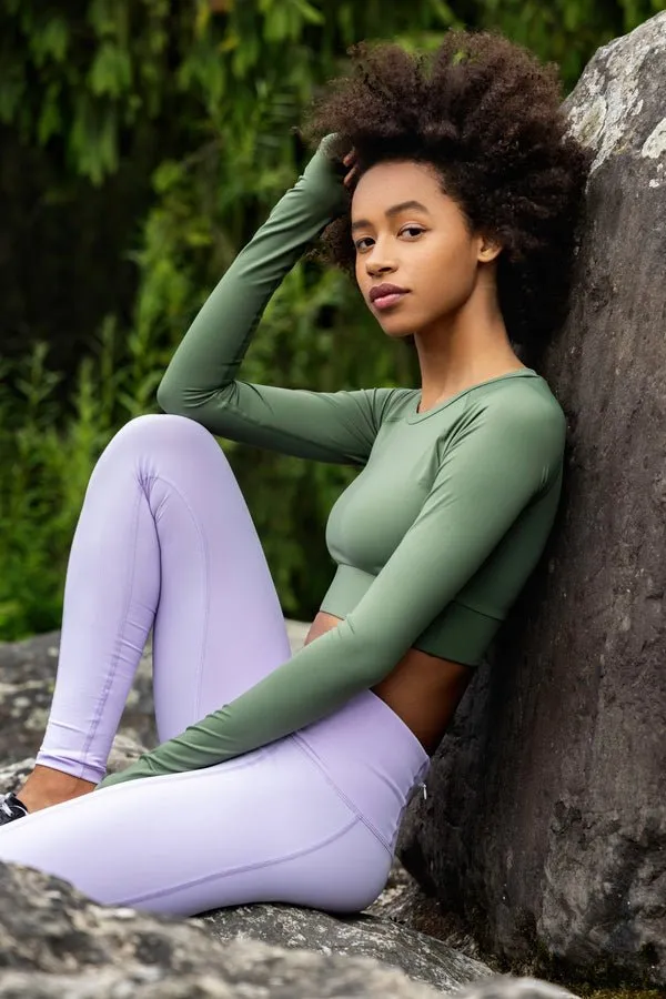 The Nemesia Crop Top | Fir Green