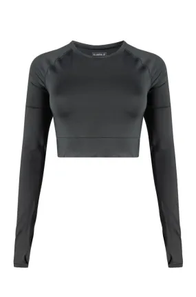 The Nemesia Crop Top | Subtle Black