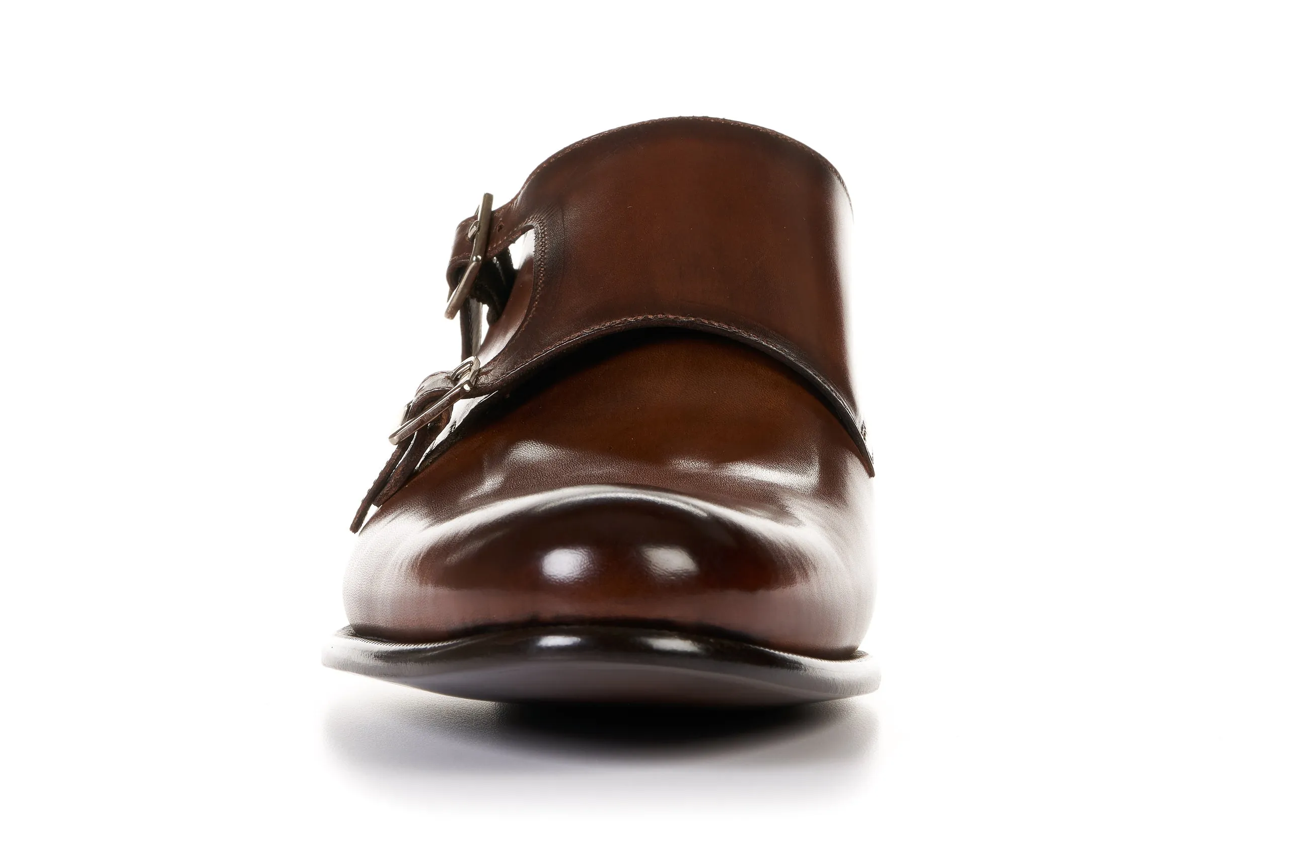 The Poitier Double Monk Strap - Brown