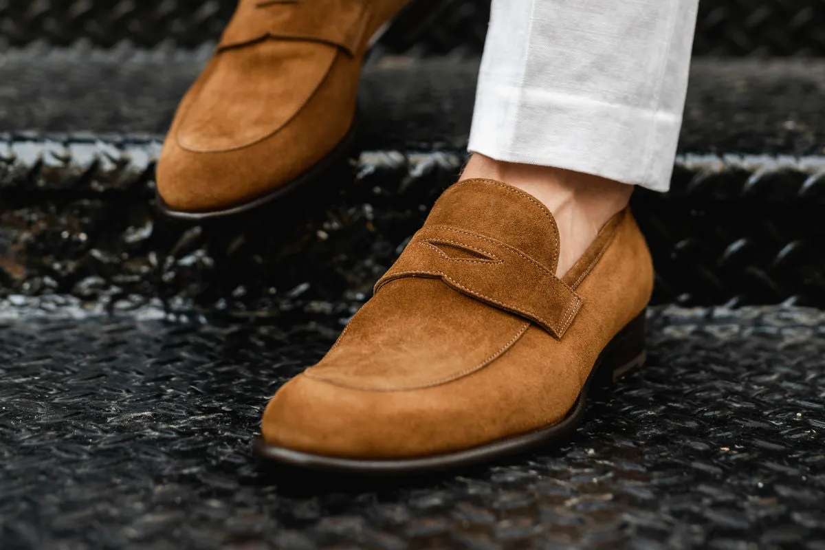 The Stewart Penny Loafer - Cacao Suede