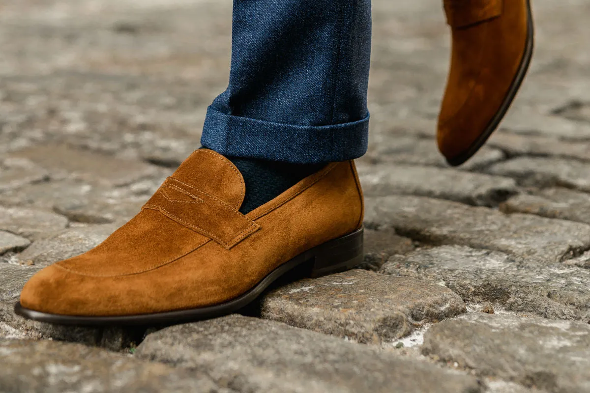 The Stewart Penny Loafer - Cacao Suede