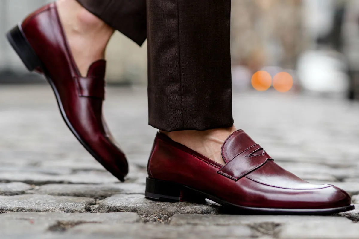 The Stewart Penny Loafer - Oxblood