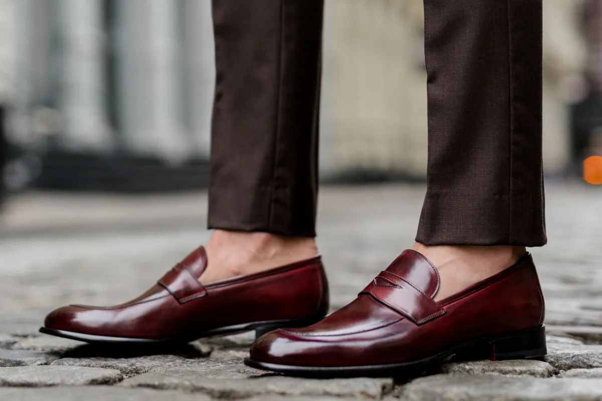 The Stewart Penny Loafer - Oxblood