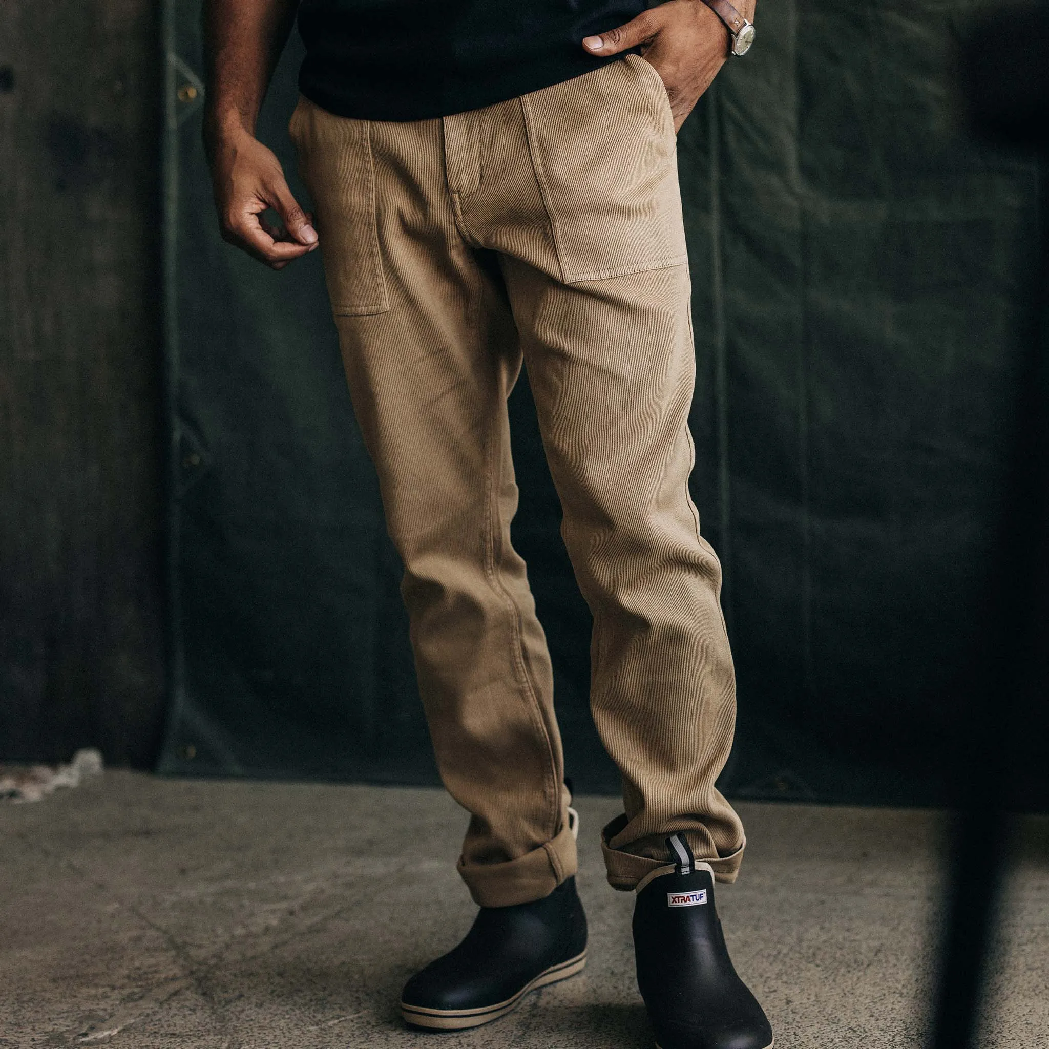 The Trail Pant in Light Khaki Bedford Cord