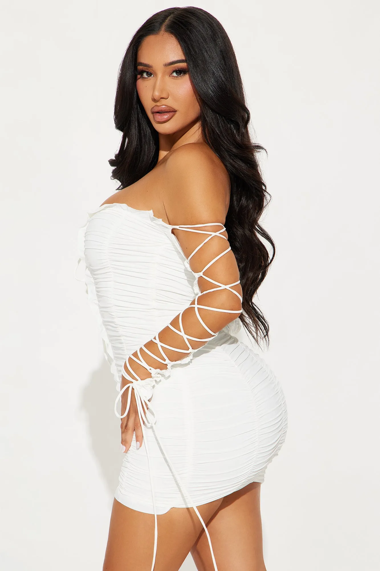 Time to Slay Mini Dress - Off White