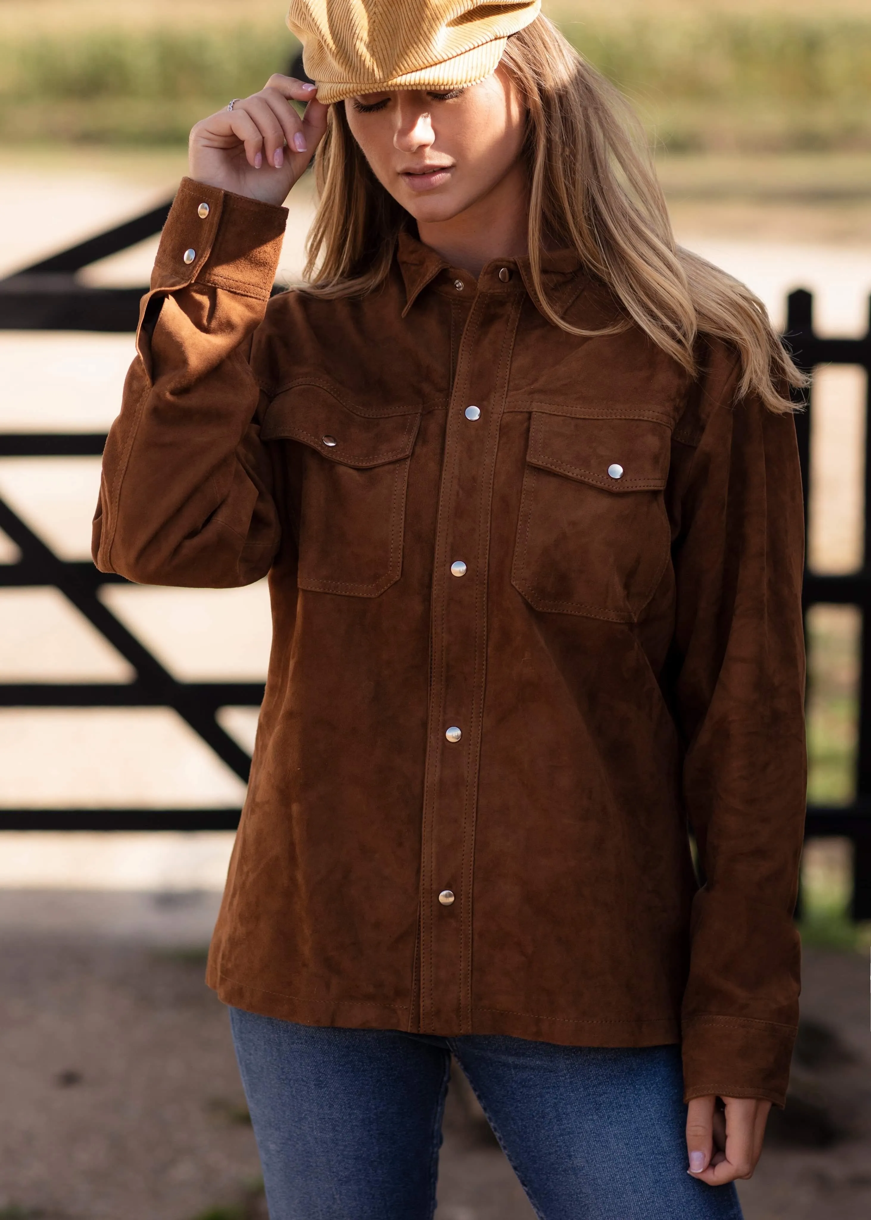 Unisex Heritage Soft Suede Shirt Jacket