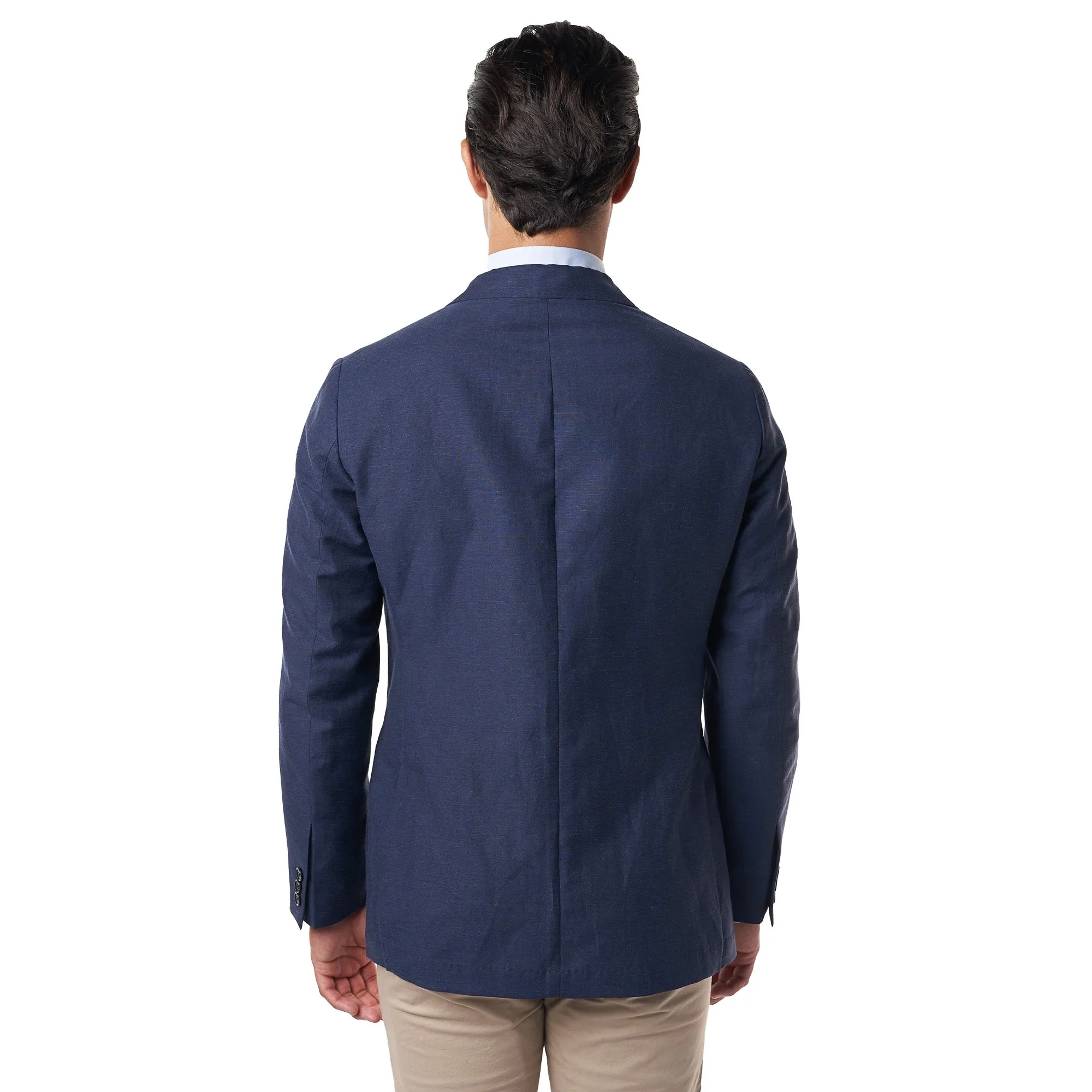 Unstructured Linen Jackets - Navy