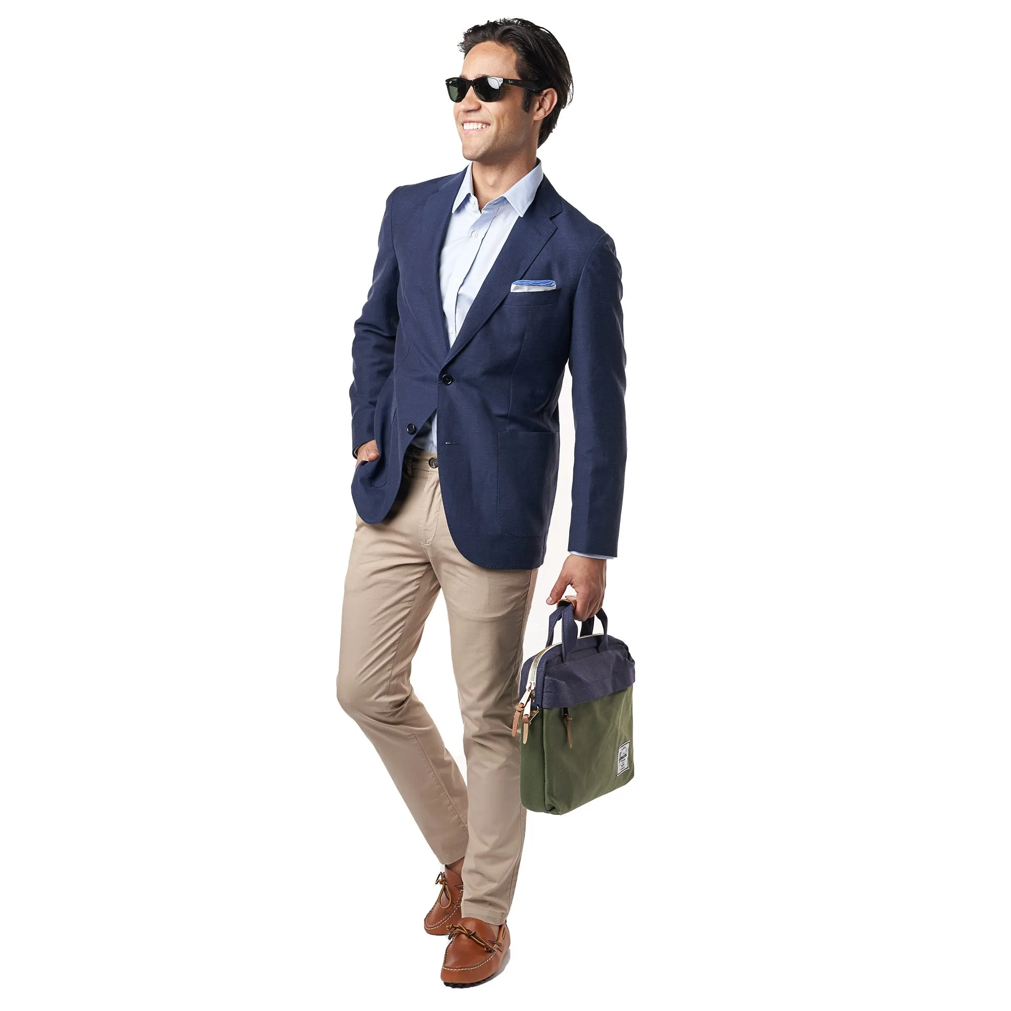 Unstructured Linen Jackets - Navy