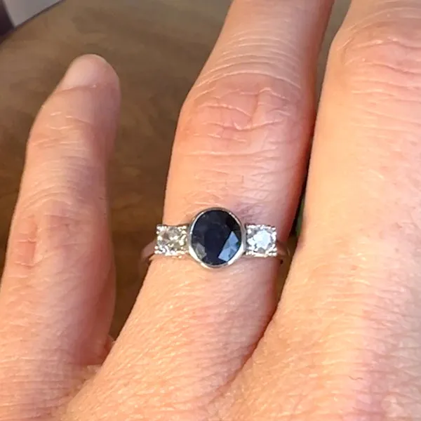 Vintage Sapphire & Diamond Ring