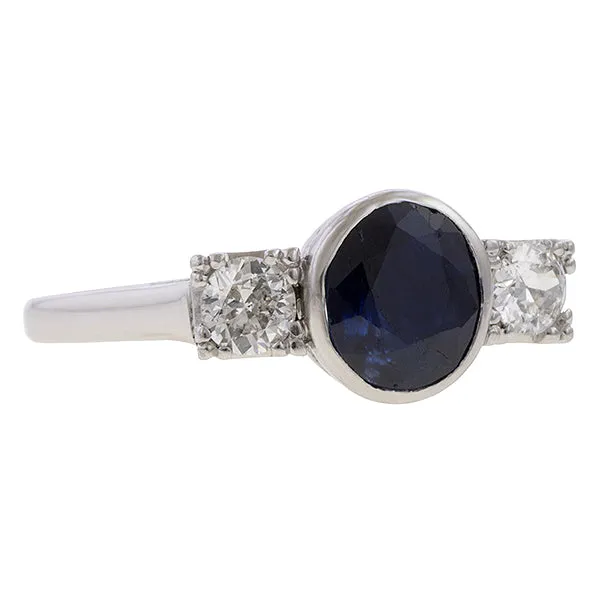 Vintage Sapphire & Diamond Ring