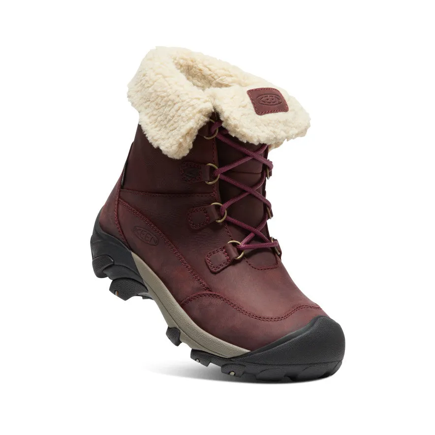 Women's Betty Waterproof Short Boot  |  Burgundy/Brindle