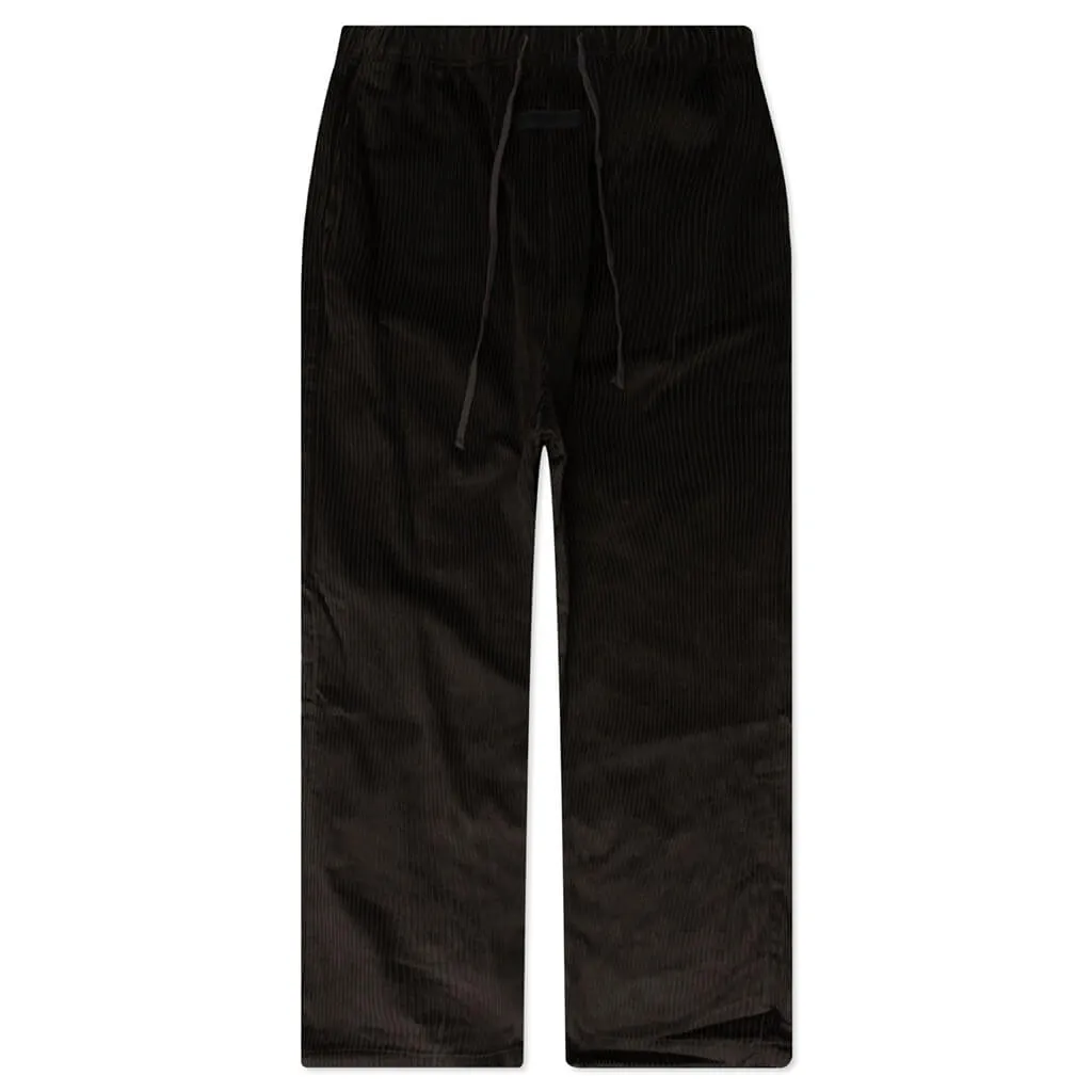 Women's Relaxed Corduroy Trouser - Off Black