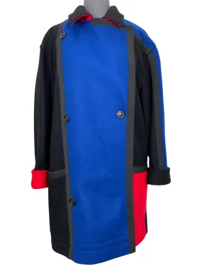 Yves Saint Laurent Rive Gauche Wool Colorblock Jacket Size M